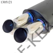 Kép 2/3 - Kipufogó sport UNI 2csöves Ø145mm  kerek, diesel véggel  PARAGI PAR015 L:400mm