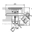 Kép 1/3 - Patent burkolatrögzítő Toyota 7mm 7x14x8mm