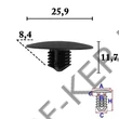 Kép 2/2 - Patent motorháztető szigeteléshez Citroen C70603 8.4mm