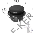 Kép 2/2 - Műanyag dugó 22mm Toyota küszöbpatent