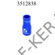 Kép 3/3 - Tuningcső szűkítő kék 28-38mm 102mm szilikoncső (SR38-28/102) H015540