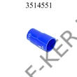 Kép 1/3 - Tuningcső szűkítő kék 45-51mm 102mm szilikoncső (EAD5145, SR51-45/102)