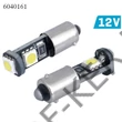 Kép 2/2 - Izzó LED 12V H6W PÁR foglalatos 3X5050SMD  BA9s