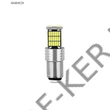 Kép 1/2 - Izzó LED 12V BA15S fehér 1156-4014-45SMD erős (21W helyett)