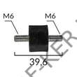Kép 2/2 - Injektortartó gumibak VW 20x15mm 2csavar M6 hatszögletű