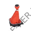 Kép 2/2 - Váltószoknya VW-039 VW Golf V 5s. piros, króm kerettel + váltógomb 2005- 1K0711113CF