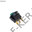 Kép 2/2 - Kapcsoló billenő kerek zöld TS131 12V 8A visszajelzős kör 20mm