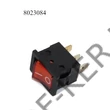Kép 1/3 - Kapcsoló billenős szögletes kicsi piros 250V 6A