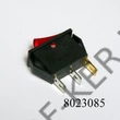 Kép 2/3 - Kapcsoló billenő szögletes piros visszajelzős 31x11mm-es lyukba