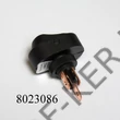 Kép 2/3 - Kapcsoló billenő ovál  fekete 2állású 12V 20A visszajelzős 10,5mm-es lyukba