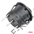 Kép 3/3 - Kapcsoló billenő kerek fekete 3 állású 12V-250V 6A 20mm-es lyukba