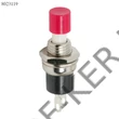 Kép 1/2 - Nyomógomb kerek piros mini 1.5A 250V  záró, nem kapcsoló!