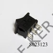 Kép 2/2 - Kapcsoló billenő szögletes kicsi fekete 3állású 250V 6A 09084 BC-0205