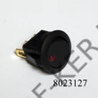 Kép 1/2 - Kapcsoló billenő kerek piros AK12 12V 16A visszajelzős 1ák 09042PI kör20mm