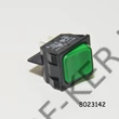 Kép 1/2 - Kapcsoló billenő szögletes zöld 2ák 2állású 250V 10A 31x22mm