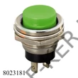 Kép 1/2 - Nyomógomb kerek, fémházas, zöld gombbal, 2A 13mm 09065ZO 250V