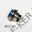 Kép 2/3 - Nyomógomb kerek fémházas, kék gombbal, 13mm 09065KE 250V 2A off-on