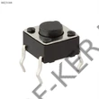 Kép 1/2 - Mikrokapcsoló beforrasztós 4lábú  0.05A-12V téglalap 09002 6x6x4.3mm