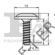 Kép 2/2 - Lemezcsavar laposfejű fekete 4.8x16mm torx VW dobbetétrögzítő
