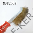 Kép 2/2 - Drótkefe hajlított, műanyag nyél, rezezett, 35cm, 30mm széles