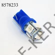 Kép 2/2 - Izzó LED 12V T10 5SMD kék /db (5W)