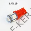 Kép 2/2 - Izzó LED 12V 5SMD piros db-os T10