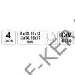Kép 2/2 - Fékcsőkulcs készlet 4db-s YT-0143 8-17mm CrV 6140