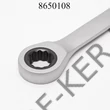 Kép 3/3 - Racsnis csillag villáskulcs, 8mm 45 racsni fog, CrVa, 10843  DIN3113
