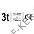 Kép 2/2 - Emelő krokodil 3T 130-465mm, hidraulikus, YT-17211