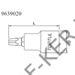 Kép 2/2 - Crowafej T27 5szögű torx bit 1/2"-os BCNA1627