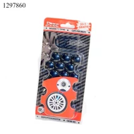 Kerékcsavarkupak 17mm fekete készlet 16db-os