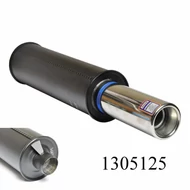 Kipufogó sport UNI 1csöves Ø115mm kerek, 80-as kerek saválló véggel PARAGI L:400mm