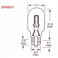Izzó 12V 21W foglalat nélküli japán (W2.1x9.5d)