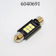 Izzó LED 12V szofita fehér 39mm-3030-6SMD extra erős fekete Canbus