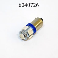 Izzó LED 12V BA9S 5SMD kék