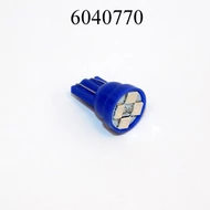 Izzó LED 12V T10 4SMD kék, lapos (W2.1x9.5d), védelemmel