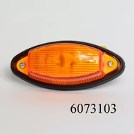 Szélességjelző lámpa sárga ovál 102x45x28mm