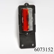 Szélességjelző lámpa gumilapos piros-fehér 09 49x137x30mm