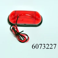 Szélességjelző LED-es ovál piros 12/24V LA569R 82x31x30mm, lyt.73mm