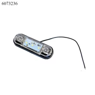 Szélességjelző LED-es fehér AE-113512B/W 12-24V  lapos 84x24x12mm, lyt.59mm