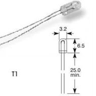 Izzó 12V Ø3mm forrasztható 856 ELTA