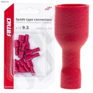 Kábelsaru csúszó 6.3mm mama 10db-s, szigetelt, sima FDFD1.25-250 10A