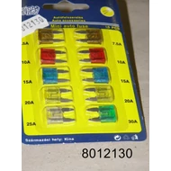 Biztosíték késes mini (japán) 10db-os készlet