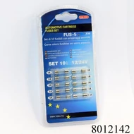 Biztosíték üveg 10db-os vegyes 20mm-s