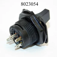 Kapcsoló nyeles szögletes fekete 2állású  12V-250V