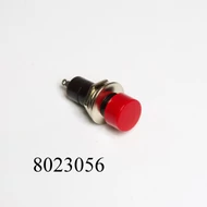 Nyomógomb kerek piros NYITÓ! 250V 1A  09076PI on-off 12mm-es lyukba