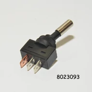 Kapcsoló nyeles szögl. LED-s kék 20A 09058KE kör10mm