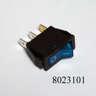 Kapcsoló billenő szögletes kék 250V 10A 31x11mm-es lyukba