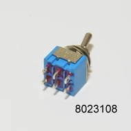 Kapcsoló nyeles szögletes mini 2ák 2állású 6k 250V tumbler 6mm-es lyukba