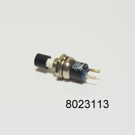 Nyomógomb kerek fekete mini záró 1.5A 250V